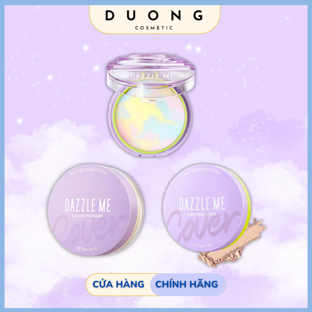 Phấn phủ Dazzle Me Cake Powder/Loose Powder và Dazzle Me Better Than Filter trang điểm mịn lì lâu tr