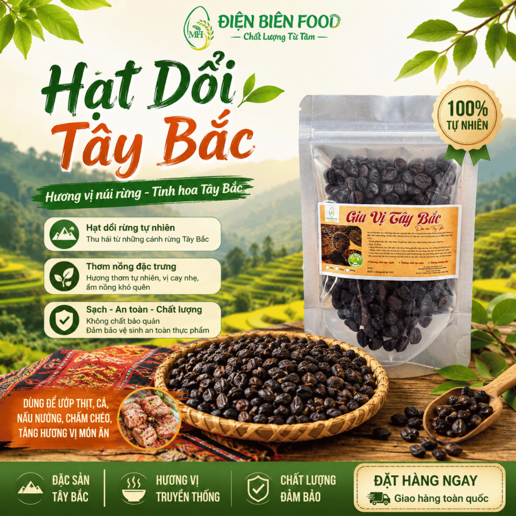 Hạt Dổi Nếp rừng, Gia Vị Tây Bắc Điện Biên -Điện Biên Food