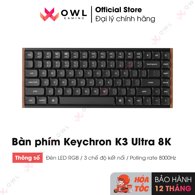 Bàn phím Keychron K3 Ultra 8K (Hàng chính hãng)