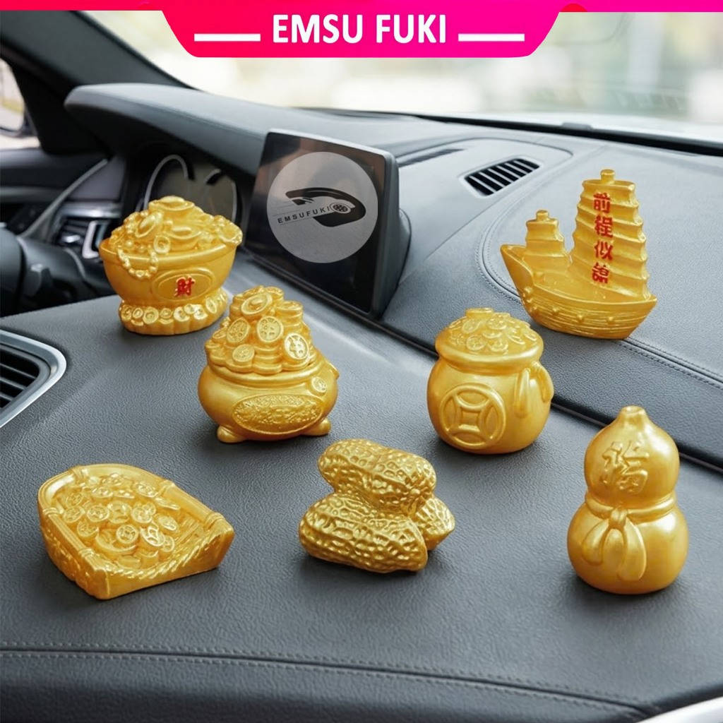 Mô Hình Vật Phẩm Trang Trí Tài Lộc Mini, Đồ Decor May Mắn Cute Cho Xe Hơi, Bàn Làm Việc, Bàn Học - T