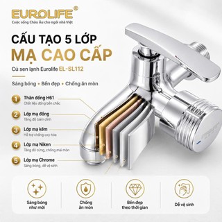 Củ Sen Tắm Lạnh Đồng Mạ Chrome Eurolife EL-SL112 (Bảo Hành 2 Năm)