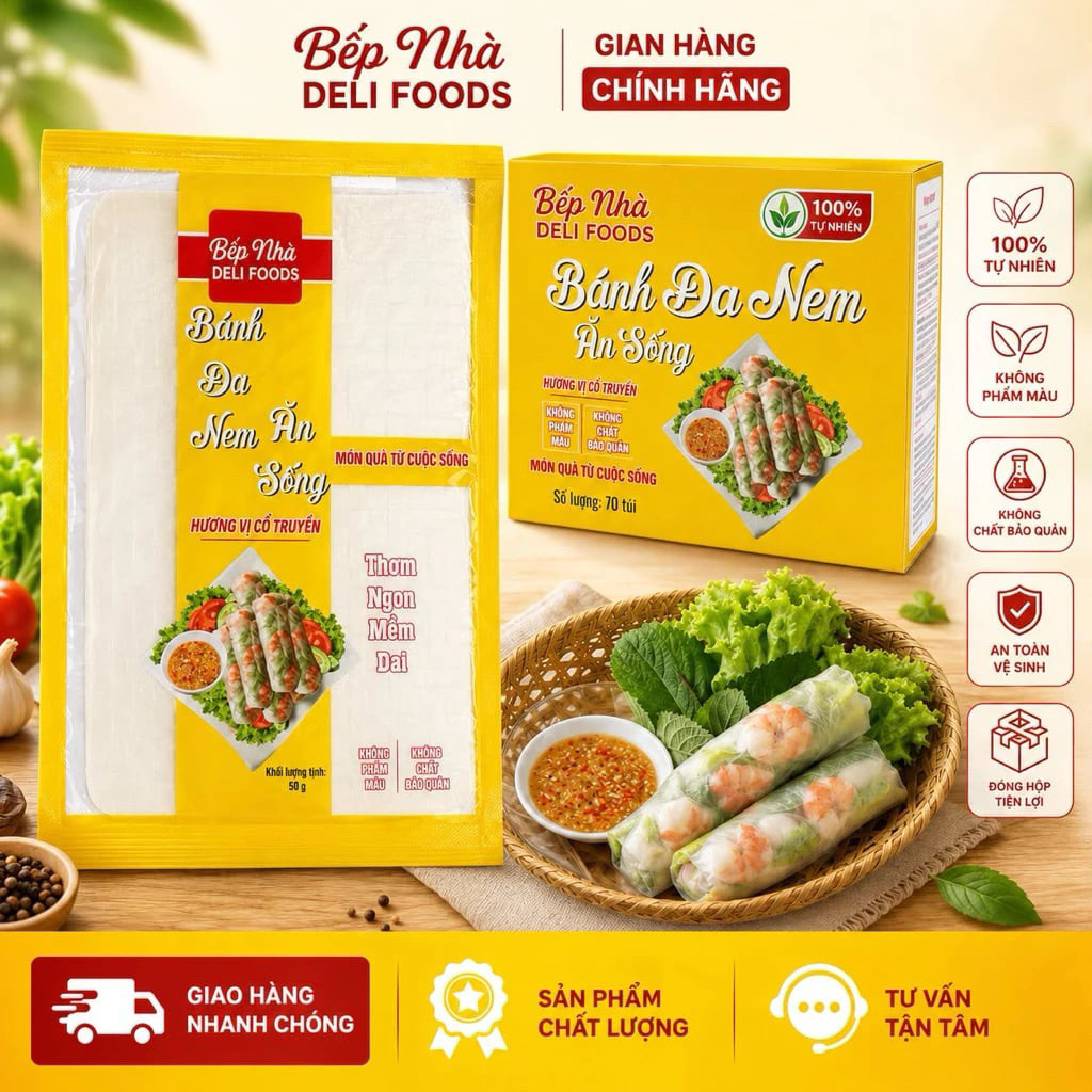 Nem Ăn Sống Cuốn Gỏi Tuấn Nam Phát - Nem Cuốn Gỏi Dai Mềm, Dùng Cuốn Gỏi Cuốn, Nem Nướng, Bún Thịt N