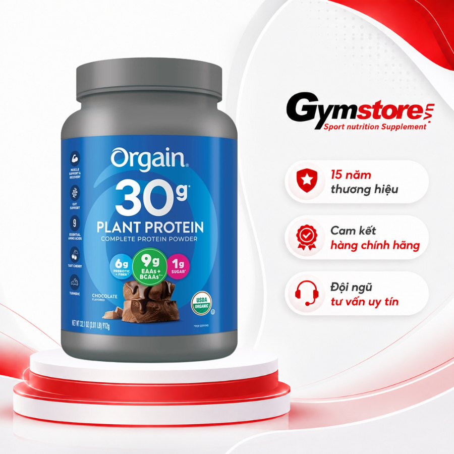 Bột Đạm Thực Vật Orgain 30g Plant Protein Powder - Complete Vegan Protein Powder, 2 Lbs (912 Gams)