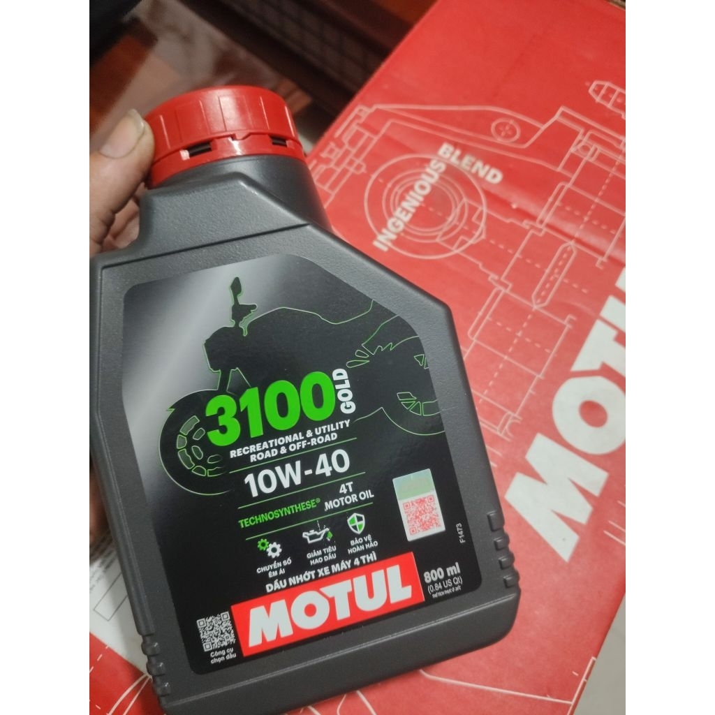 GIÁ SỈ 10 CHAI MOTUL 3100 GOLD 800 ML 10W 40 dầu nhớt xe máy MOTUL 3100 GOLD 10W 40