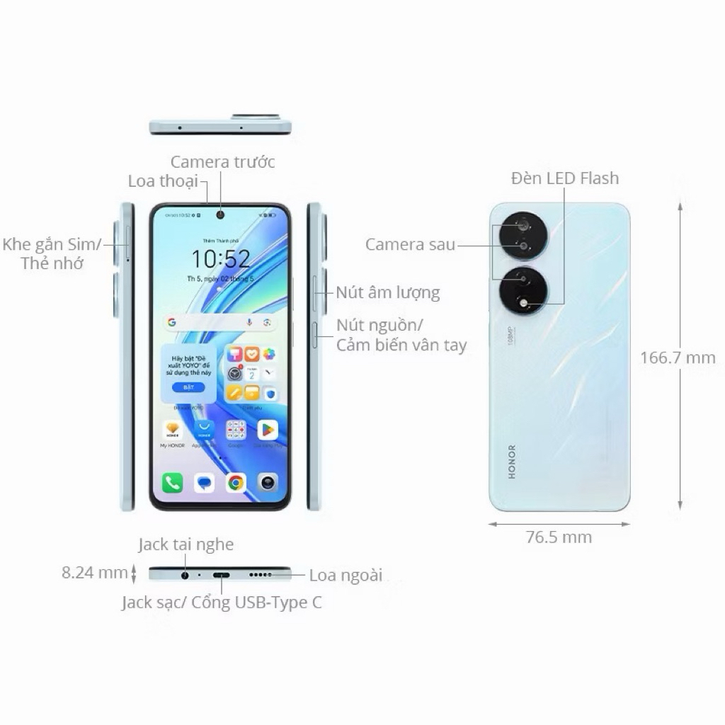 Điện Thoại Honor X7b 256GB - Chính Hãng Fullbox Demo | BigBuy360 - bigbuy360.vn