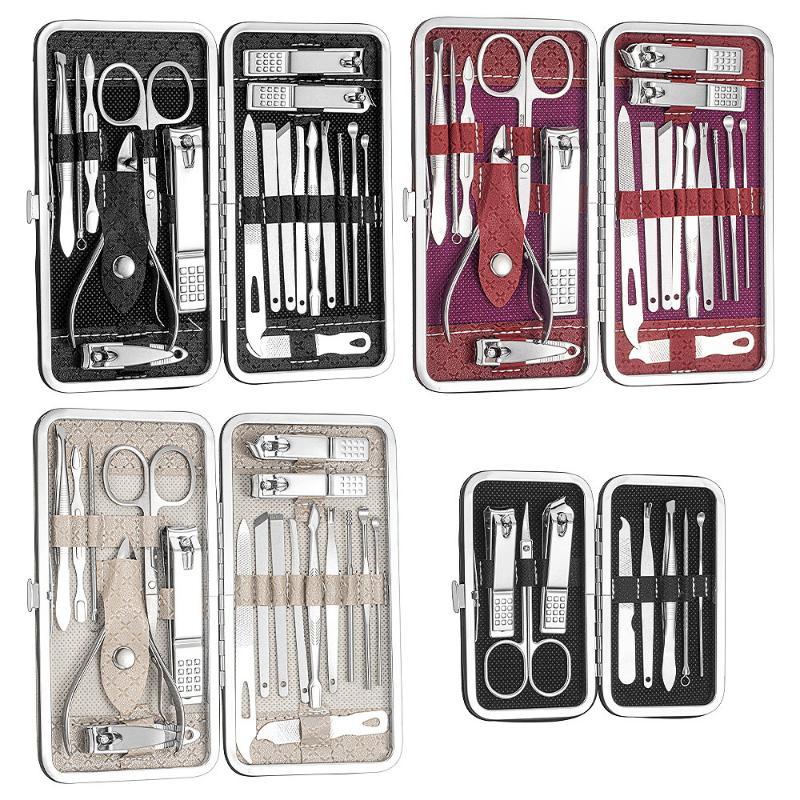 19pcs/set Stainless Steel Nail Clipper Set - Premium Nail Clipper Set