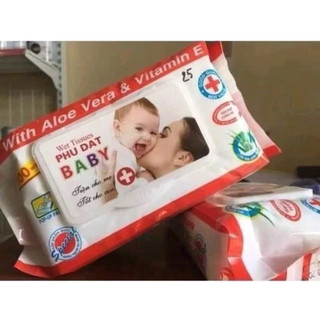 10 gói giấy ướt baby phú đạt(100 tờ/1 gói)khăn ướt