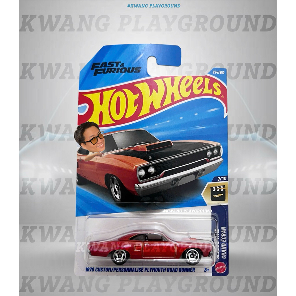 Kwang Playground - Xe mô hình Hot Wheels basic 1970 Custom/ Personnalisé Plymouth Road Runner - Case