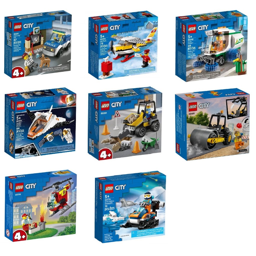 LEGO City  60241, 60250, 60249, 60224, 60284, 60401, 60318, 60376