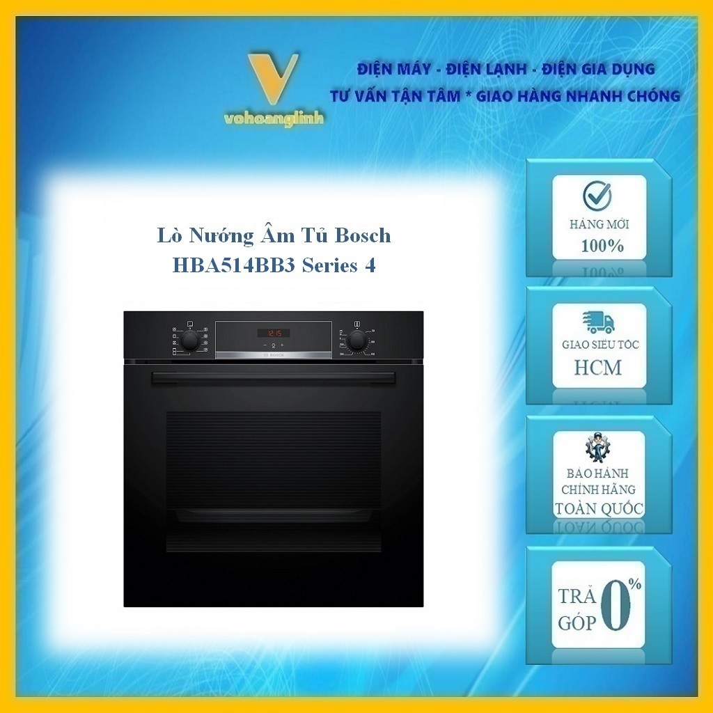 Lò nướng âm tủ Bosch HBA514BB3 Series 4