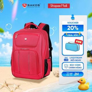Balo laptop du lịch cao cấp sakos turbo 15.6 inch thiết kế mạnh mẽ đệm lưng thoáng khí êm ái