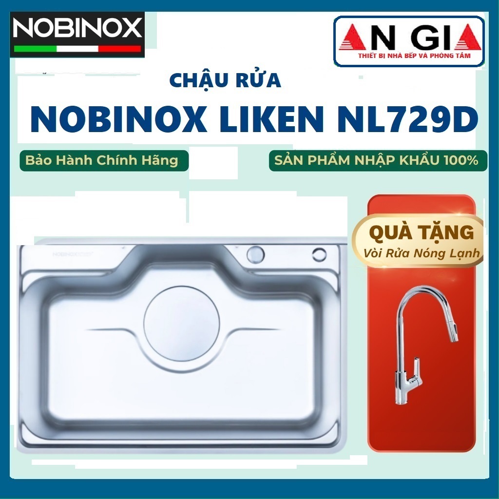 CHẬU RỬA BÁT NOBINOX LIKEN NL792D Bảo Hành chính hãng 10 Năm