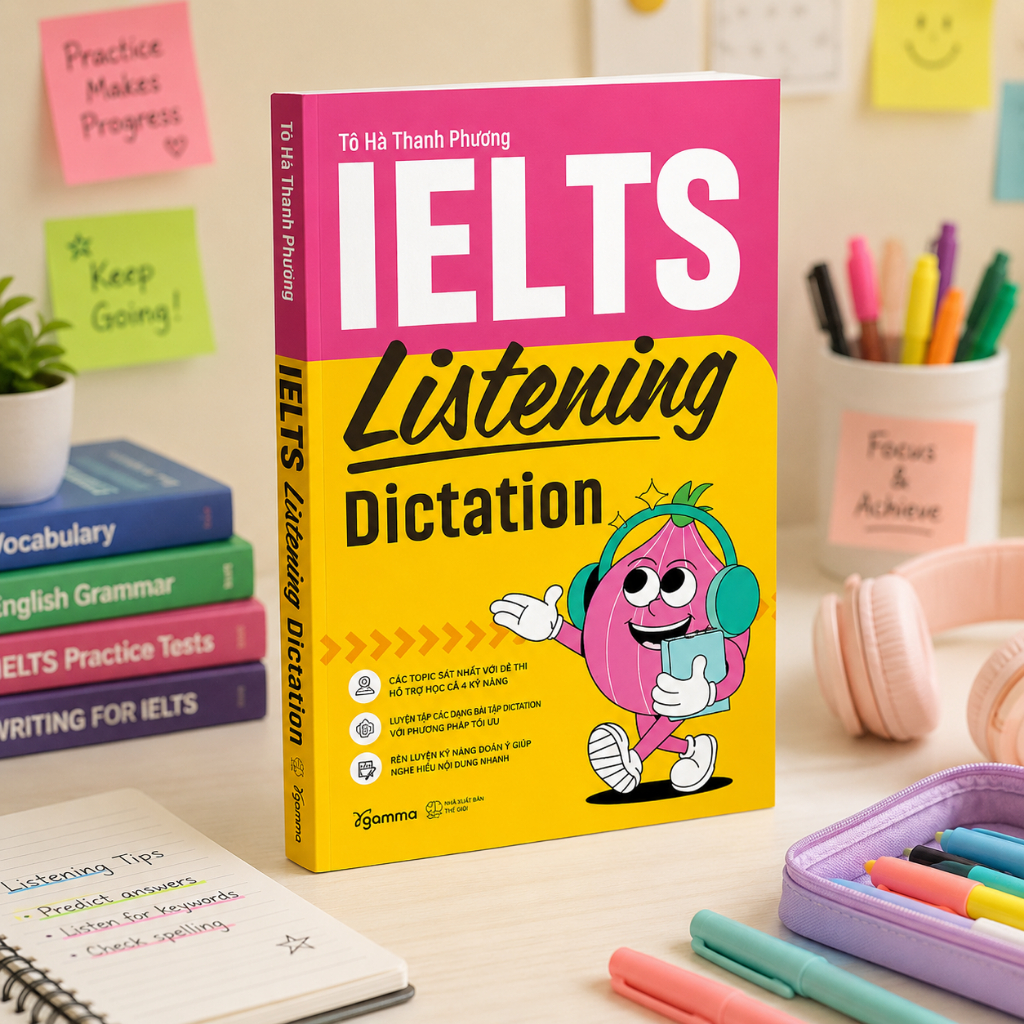 Sách - IELTS Listening Dictation (Bản quyền)