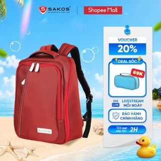 Balo laptop du lịch cao cấp sakos zen 14 inch nhẹ gọn bền bỉ chất liệu polyester trượt nước