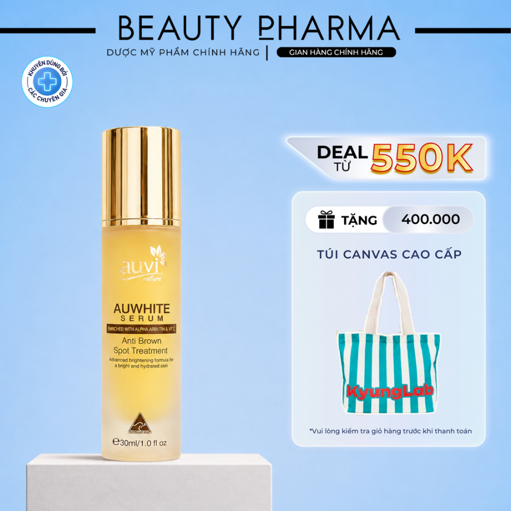 [DATE MỚI-CHÍNH HÃNG DA LIỄU] AUVI AUWHITE SERUM – Tinh chất dưỡng ẩm và làm trắng da Auvi Nature