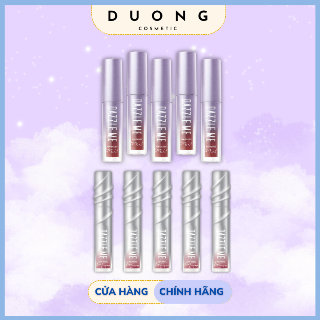 Son DAZZLE ME Ink-Gloss Lip Tint và Ink-Vinyl Lip Lacquer Căng Bóng, Lâu Trôi Mịn Màng 2.5g