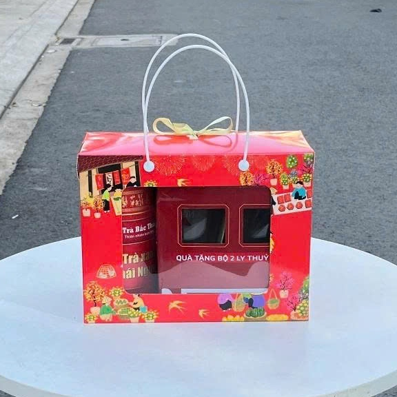 20 cái MS Q7 - Hộp giấy đựng bánh mứt ,Thực phẩm KHANG BOX– khô gà, 2 hủ nhựa 1,5 lít, 2kg