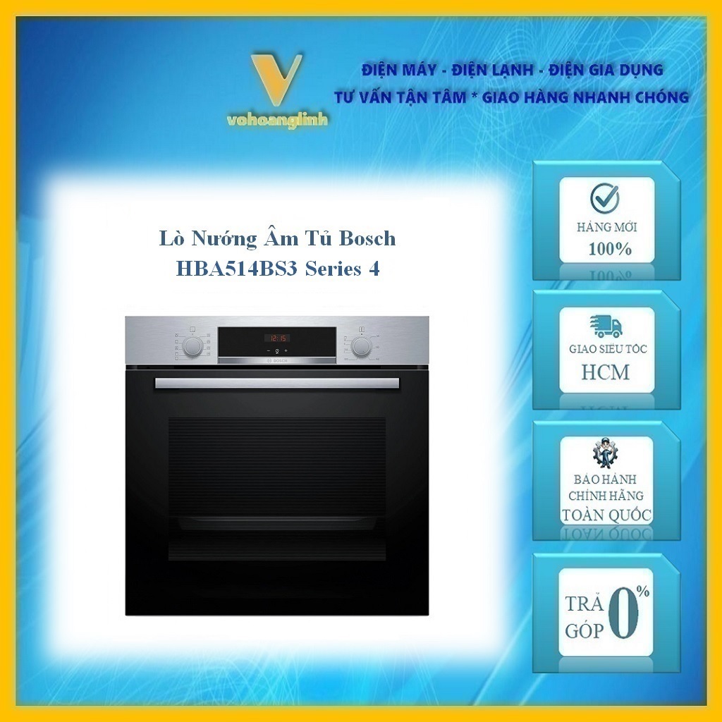 Lò nướng âm tủ Bosch HBA514BS3 Series 4
