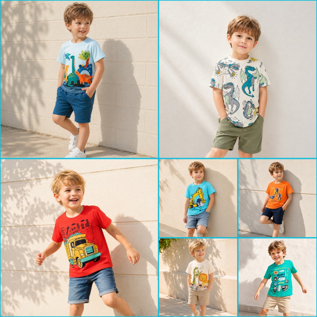Áo Thun Hè Little Maven, Malwee Họa Tiết Cho Bé Trai 2-8 Tuổi JB4 - Jumping Beans Official Store