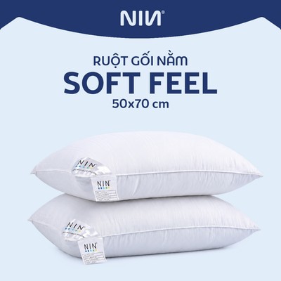 Ruột Gối Nằm Soft Feel NIN House | 70x50cm | Êm Ái Và Đàn Hồi Tốt, Nâng Đỡ Cổ Và Vai Gáy