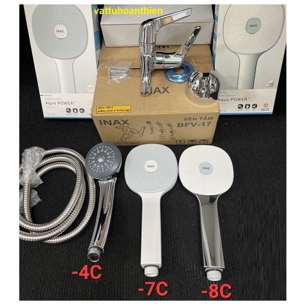 Vòi sen tắm lạnh Inax BFV-17-4C, BFV-17-7C (Tăng áp) ,BFV-17- 8C (Tăng áp) Chính hãng Inax, Bảo hành