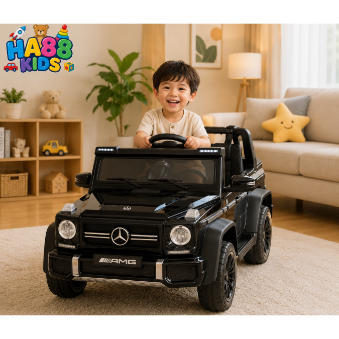 Xe otto điện đồ chơi trẻ em G63 có 6 bánh, điều khiển từ xa