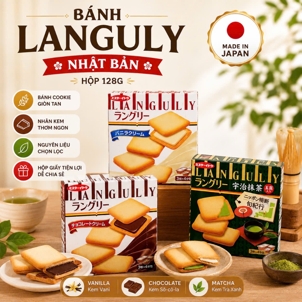 Bánh Quy Languly Nhật 165G