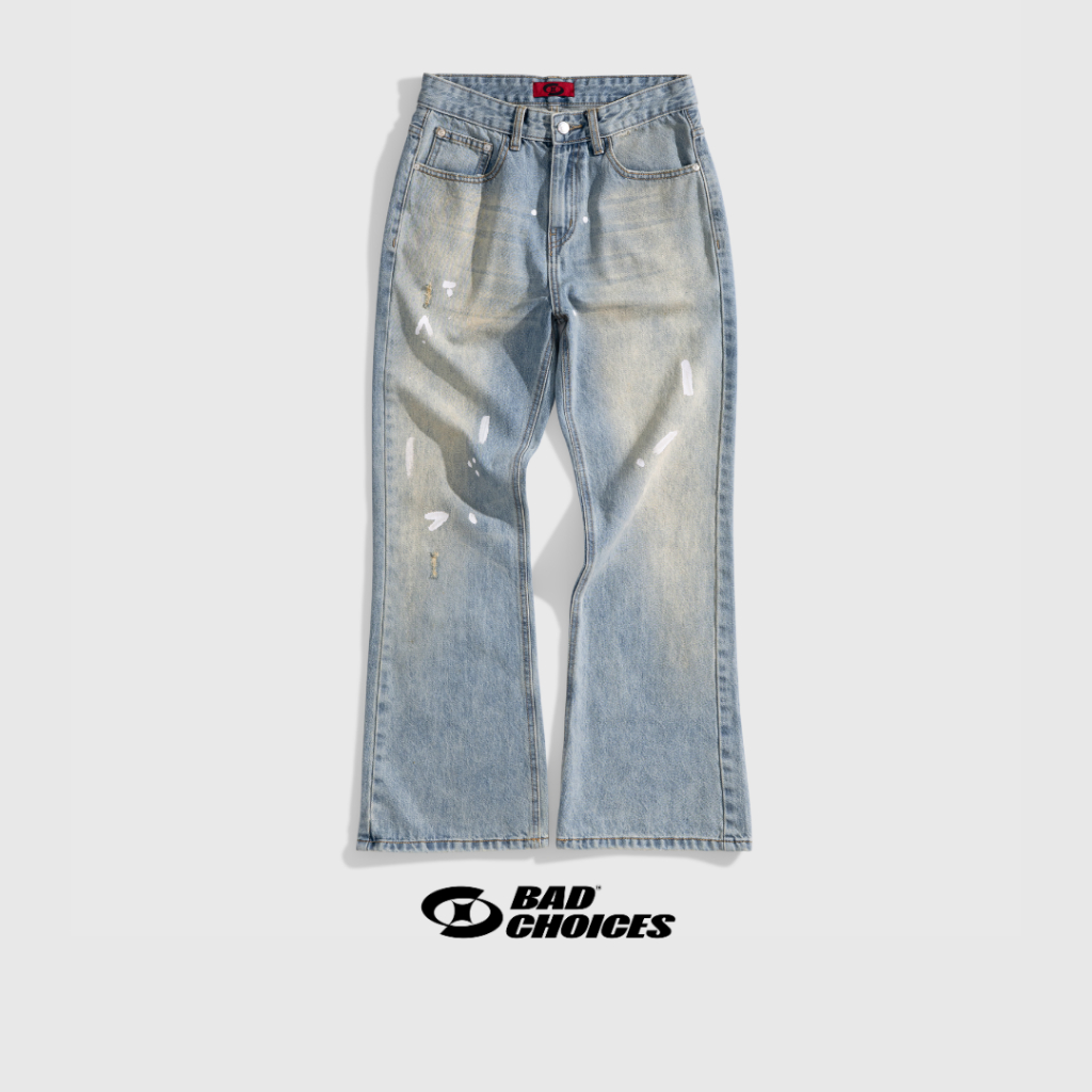 Bad Choices | Quần ống loe BOOTCUT JEANS vẩy sơn