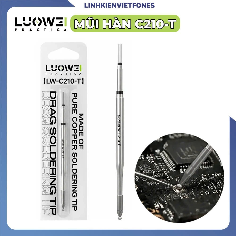 Mũi hàn C210 Luowei đầu tròn tạo chân socket (C210-T)