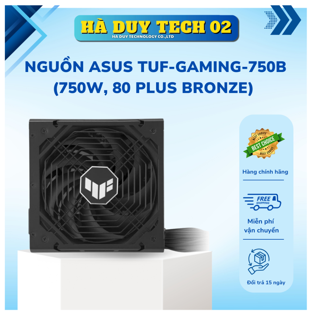 Nguồn ASUS TUF-GAMING-750B (750W, 80 Plus Bronze) - Cam Kết Chính Hãng - BH 36t - Ha Duy Tech