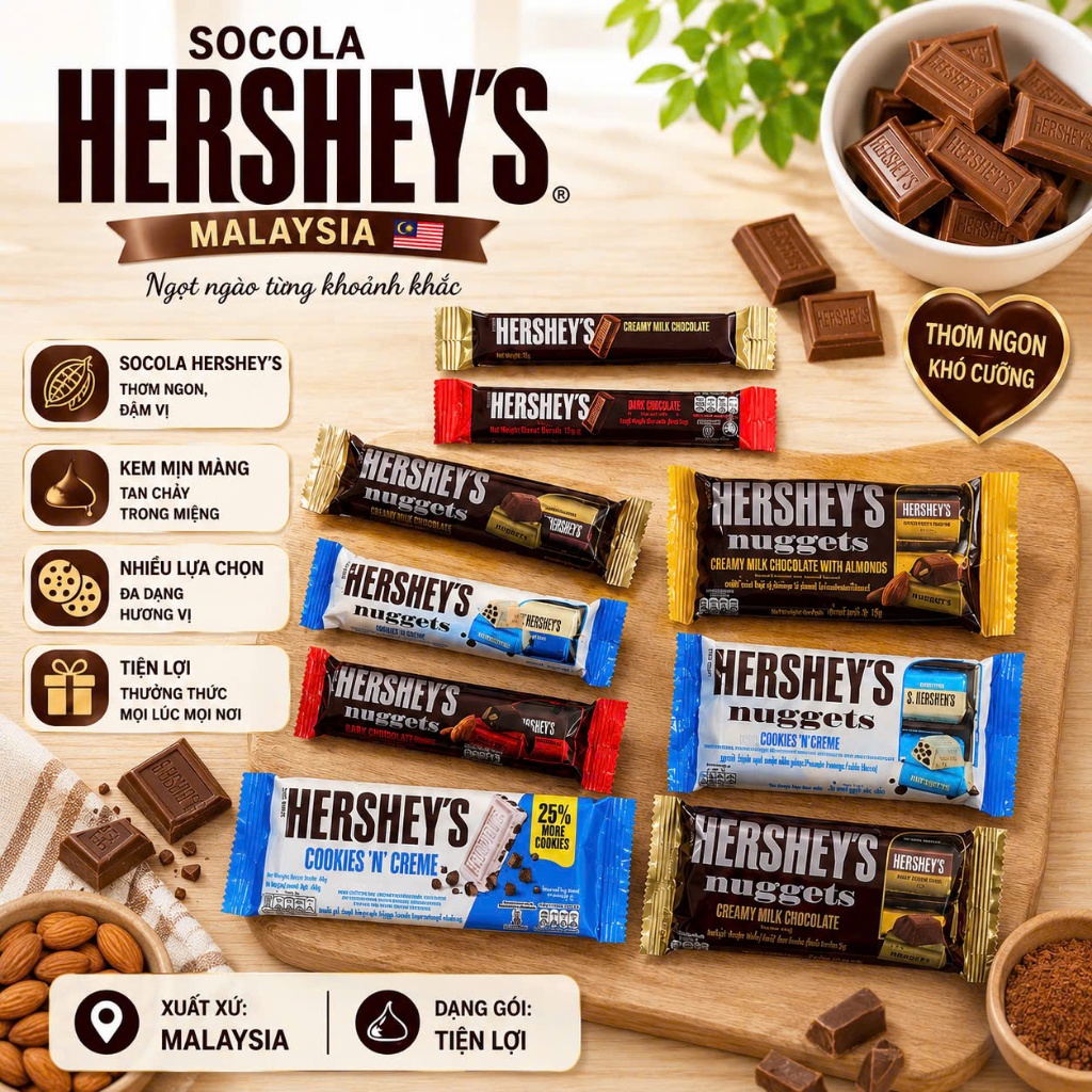 Socola Hershey's Các Loại