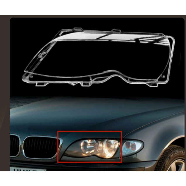 Ốp đèn pha BMW 3 Series E46 đời 2002-2004 (các mẫu E46 318I, 320I, 325I) Chất Lượng Nguyên Bản
