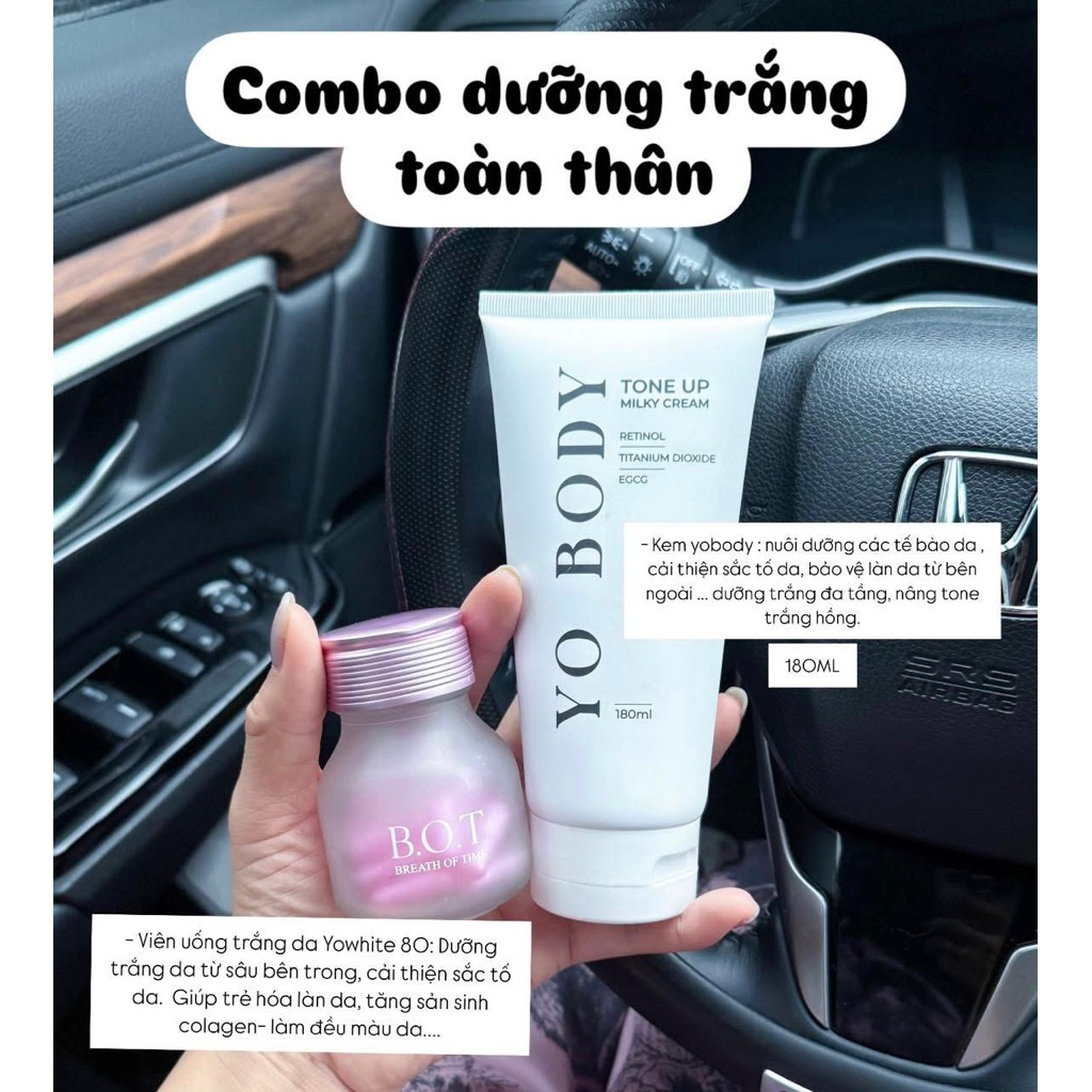 COMBO Yo Body Và Yo White 80 Chính Hãng B.O.T Của THIÊN KIM GROUP Giúp Trắng Da Và Ngừa Lão Hoá