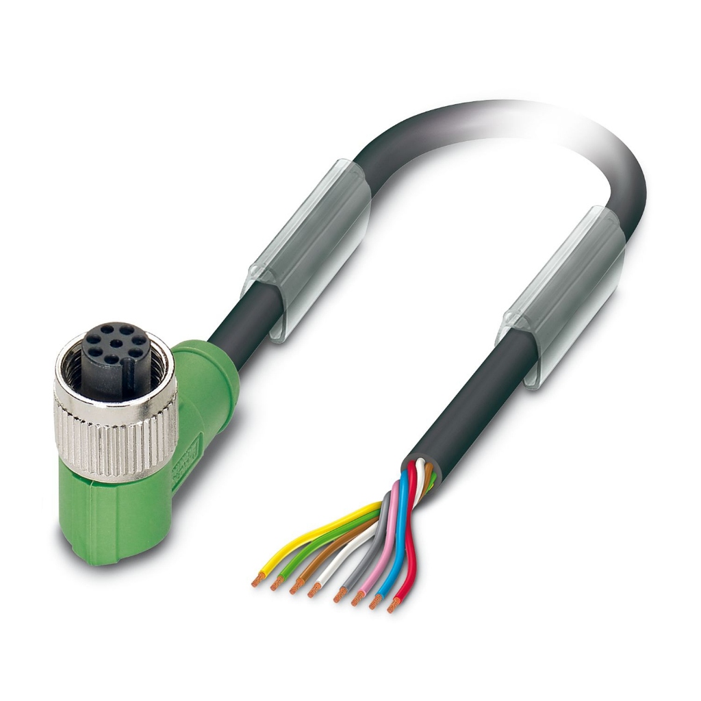 Dây đầu nối M12 8pin cái dài 5 mét Phoenix Contact SAC-8P-5,0-PURMC/M12FR