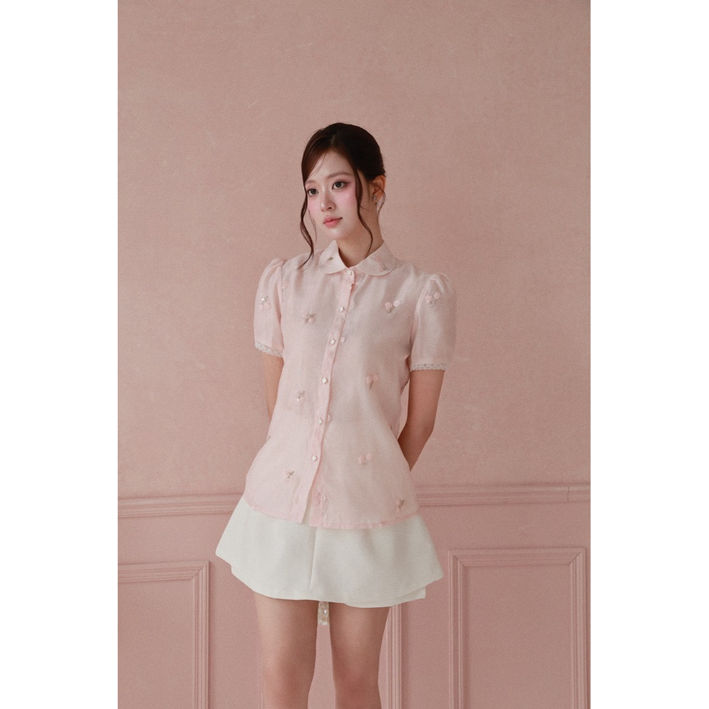 OUTSET - Áo hồng tơ Esther kiều diễm lệ lấp lánh