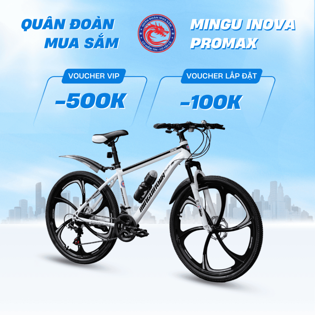 Xe Đạp Thể Thao Mingu Inova Promax Khung Hợp Kim Thép Carbon, Phanh Đĩa, Tải Trọng 170Kg Bền Đẹp