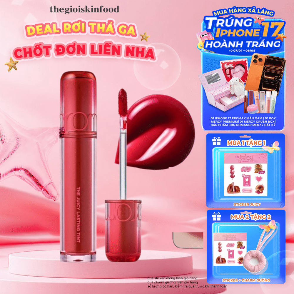 Son tint Romand căng bóng The Juicy Lasting Tint ThegioiSkinfood