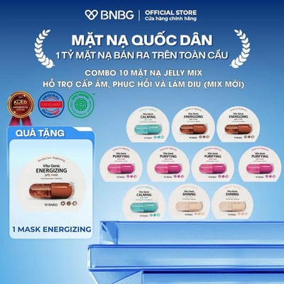 Combo 10 mặt nạ BNBG Mix Tinh Chất Thiên Nhiên Cải Thiện Làn Da BNBG Vita Genic Jelly Mask (New) 30mlx10