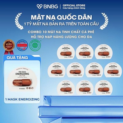 Combo 10 Mặt Nạ Tinh Chất Cà Phê Nạp Năng Lượng Cho Da BNBG VITA GENIC ENERGIZING JELLY MASK 30mlX10