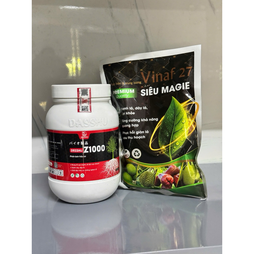 Phân bón dasshu Z1000 1 kg+ tặng kèm gói siêu magie kẽm 500g. kích thích ra rễ, bung đọt nhanh.