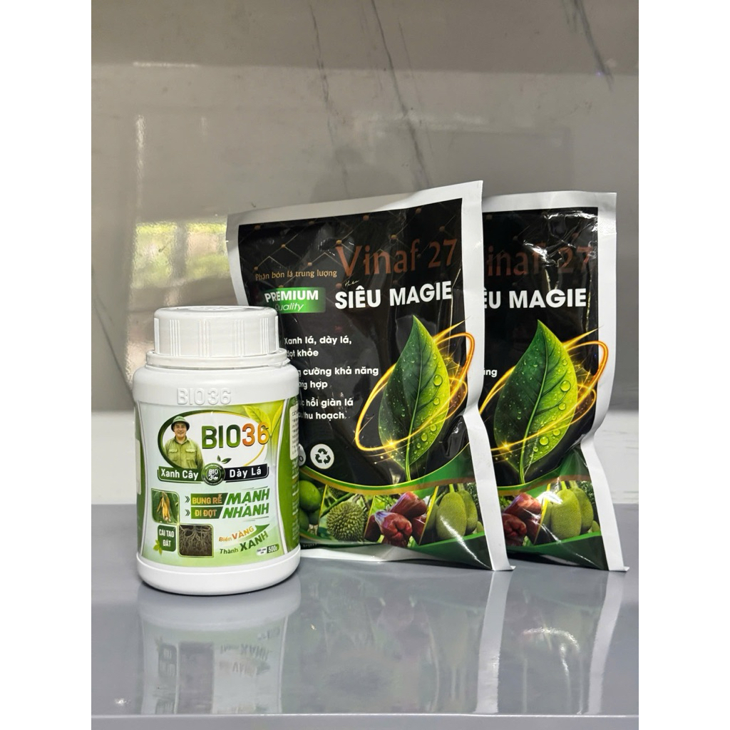 Combo Bio 36 tặng kèm 2 gói siêu magiee kẽm 500g. kích rễ mạnh, đi đọt nhanh. Bio 36 hàng chính hãng