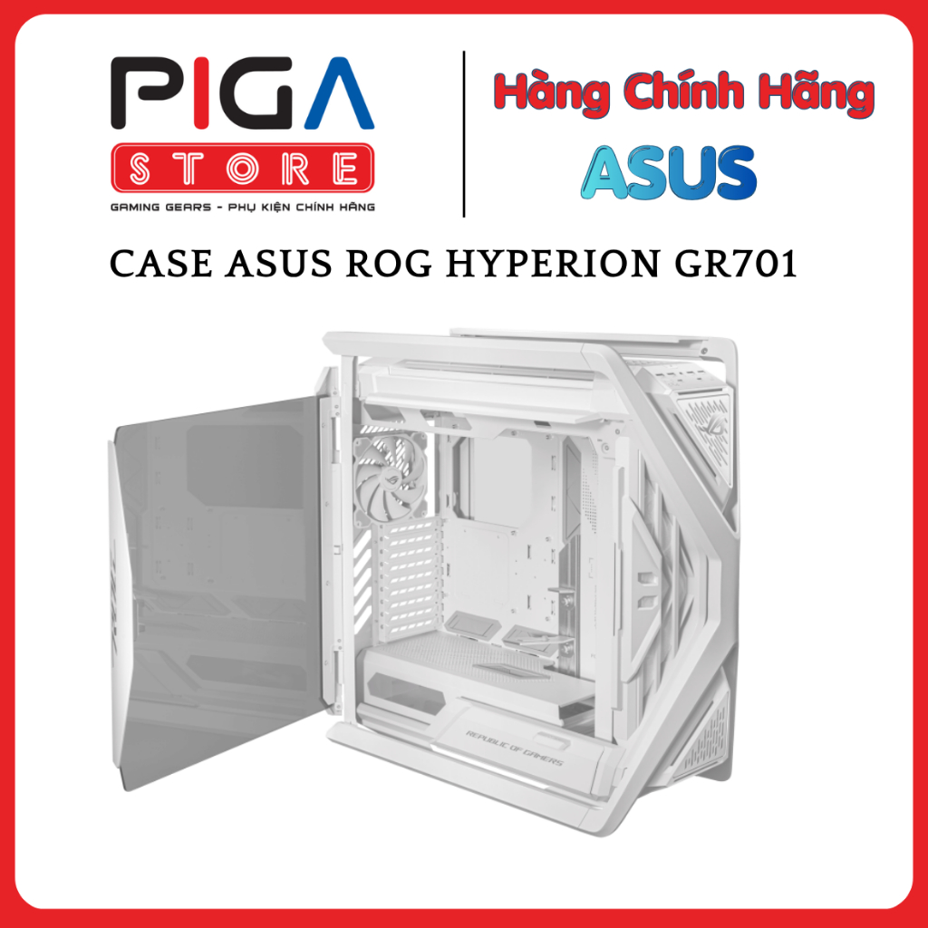 Vỏ Case Máy Tính ASUS ROG Hyperion GR701 White (Full Tower | Tích Hợp Hub ARGB | Cao Cấp)