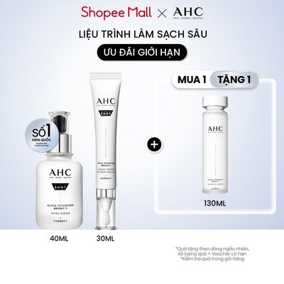 Bộ đôi Tinh chất Serum AHC (40ML) + Kem mắt cho mặt mờ nám sáng da AHC (30ML) PROSHOT GLUTA-CTIVATION BRIGHT 3