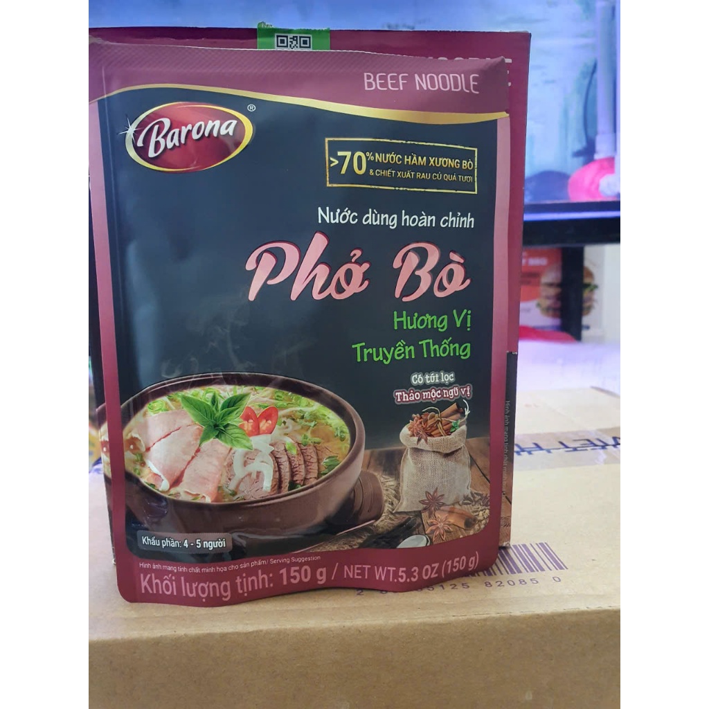 Nước dùng hoàn chỉnh Phở Bò Barona ( Gói 150gr)