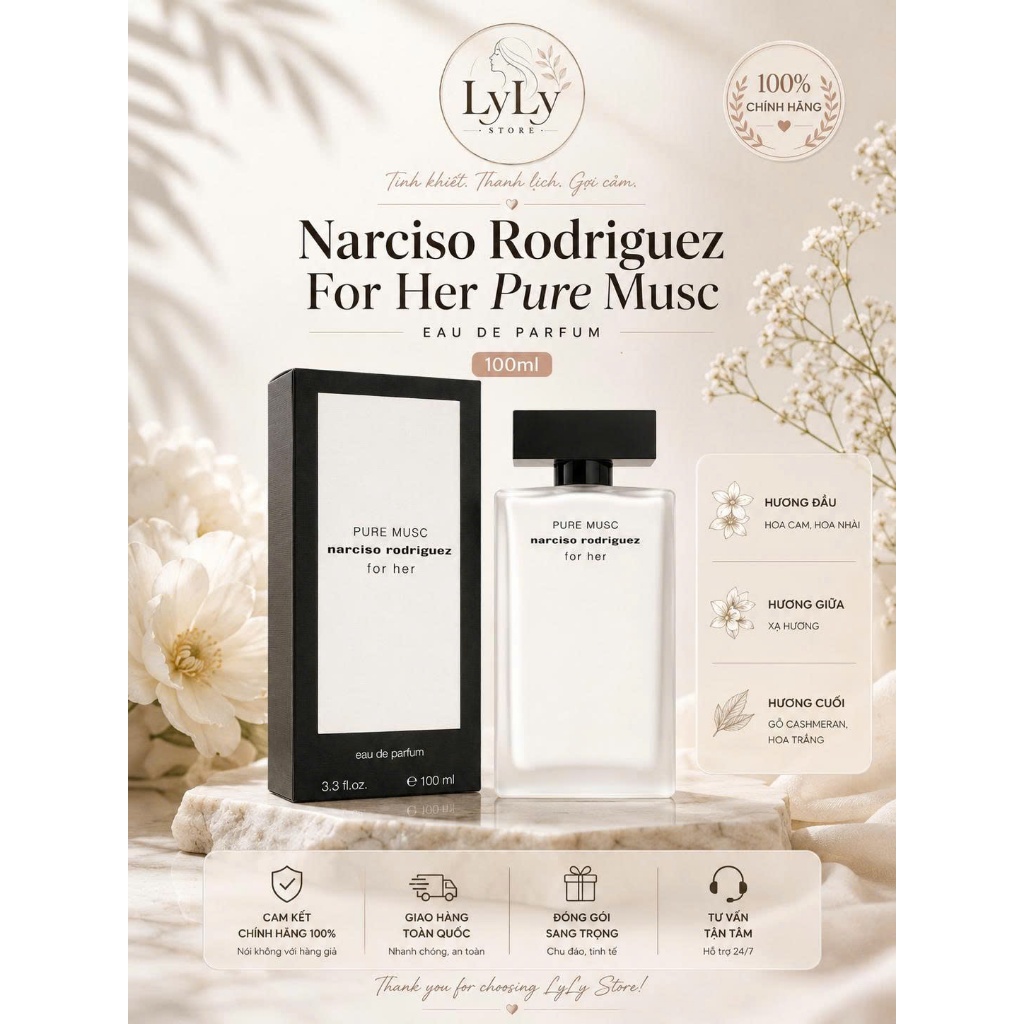 Nước Hoa Narciso Rodriguez For Her Pure Musc EDP 100ml | LyLy Store