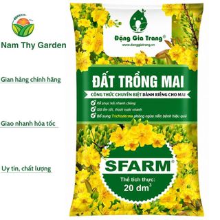 Đất trồng Mai Sfarm bao 20dm3 cung cấp dinh dưỡng lâu bền, phòng ngừa nấm bệnh hiệu quả cho cây Mai