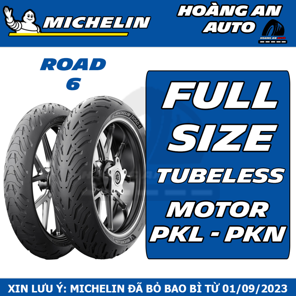 (MICHELIN ROAD 6 - FULL SIZE) Vỏ lốp xe MICHELIN ROAD 6 cho Motor PKL & PKN, SIZE TỪ 110 - 190