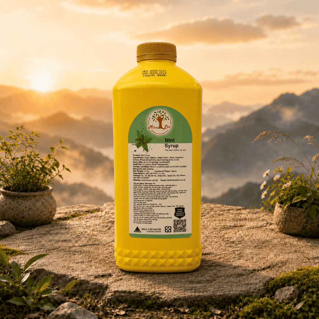 Syrup Bạc Hà Maulin 2.5KG - Siro Bạc Hà Pha Chế Trà Sữa, Soda, Mojito, Đá Xay, Đồ Uống