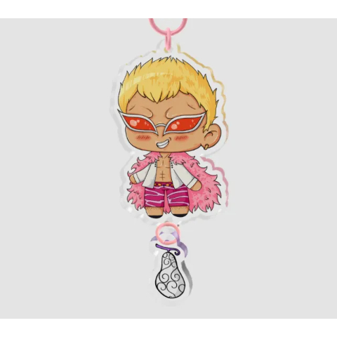 Chibi Donquixote Doflamingo Double Keychain
