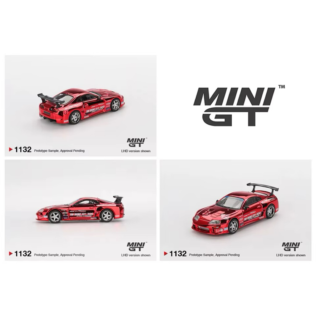mohinhxeps-1/64_ Mini GT  #1132  Toyota Supra (A80) Top Secret GT-300 Top Secret Red Chrome